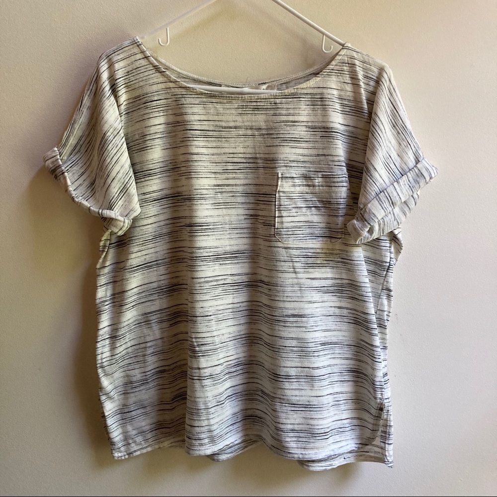 Max Studio | white drop shoulder tee